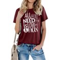 thumbnail image 5 of RKSTN Hauts pour Femmes Saint-Valentin Cœur d'Amour Lettres Imprimées Mode Blouse Confortable Hauts Tempérament Couleur Unie Col Rond Manches Courtes Hauts, 5 of 5
