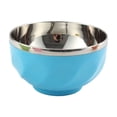 thumbnail image 2 of Bol Isolé en Acier Inoxydable à Double Couche / Bol Durable pour Soupe Riz Salade / Sécuritaire pour les Aliments Nettoyage Facile / Extérieur en PP Coloré / 16,2x8,5 cm / Rétention de Température / 1 Pce Cuisine Salle à Manger, 2 of 6