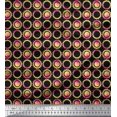 thumbnail image 1 of Soimoi polyester Crepe Fabric Floral & Circle Geometric Print Fabric by the Yard 42 Inch Wide, 1 of 3