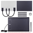 thumbnail image 3 of Meterk 10x6 Inch Graphics Drawing Tablet 5080LPI 8192 Levels Battery-Free Stylus Black, 3 of 7