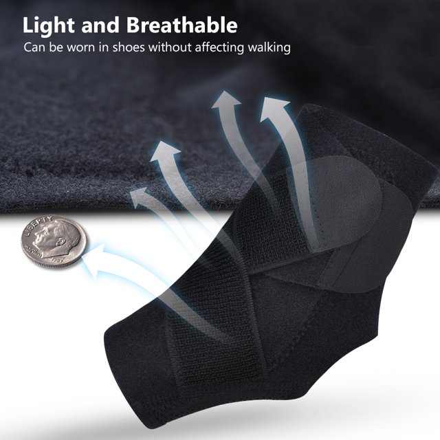 Ankle Brace, Black Ankle Support Brace, Ventilates Corrector Sprain Woman Man Ankle Brace Support Protection For Arthritis Recovery