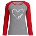 thumbnail image 4 of Qertyioot T-Shirt Graphique pour Femmes de la Saint-Valentin à Manches Longues, Imprimé pour la Mode Décontractée, Chandail à Col Rond, Hauts, Blouse, 4 of 4