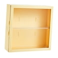 thumbnail image 2 of 2 Layer Wall Mounted Display Box Countertop Cabinet Storage Box with Door Clear Yellow, 2 of 8