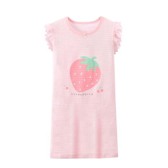 Girls' Nightgowns Cotton Sleepshirts Princess Nightdress Soft Sleepshirts Nightgowns Nightie 3-12 Years