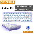 thumbnail image 3 of Tester68 Mechanical Keyboard Kits 2.4G/Bluetooth 5.0 purple option 12, 3 of 8