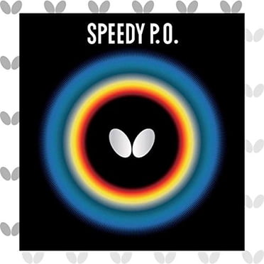 Butterfly Speedy P.O. Caoutchouc de Tennis de Table Caoutchouc de Tennis de Table / 1,9 mm / Rouge Ou Noir / Feuille de Caoutchouc de Tennis de Table 1 Pips Out / Caoutchouc Professionnel de Tennis de Table
