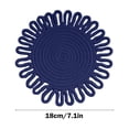 thumbnail image 3 of Nilvkv Woven Insulation Pad Kitchen Flower Shaped Placemat Handmaded Pot Mat Cup Mat Size 7X7 Inches, 3 of 6