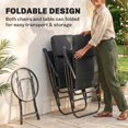 thumbnail image 4 of Outsunny 3pc Patio Foldable Rocking Chair Set, Red, 4 of 9