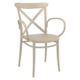 thumbnail image 1 of Siesta Exclusive ISP256-WHI Fauteuil d'Extérieur en Résine Cross TG Blanc - Ensemble de 2, 1 of 8