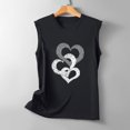 thumbnail image 4 of Timegard Camisoles pour Femmes Col Rond Imprimé Cœur Sans Manches Confortables Décontractées Amples Chemises Hauts Blouse, 4 of 5