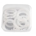 thumbnail image 1 of WHEANG 20/100 Pieces Plastic Rings Plastic Loose Leaf Rings Multi Color Plastic Book Rings Flexible for Cards Document Stack and Swatches Organization School Home Or Use，5 Color (15 Mm), 1 of 9