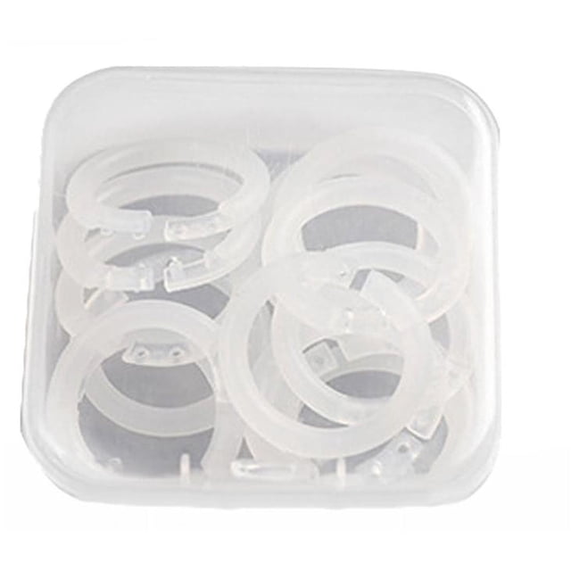 WHEANG 20/100 Pieces Plastic Rings Plastic Loose Leaf Rings Multi Color Plastic Book Rings Flexible for Cards Document Stack and Swatches Organization School Home Or Use,5 Color (15 Mm)