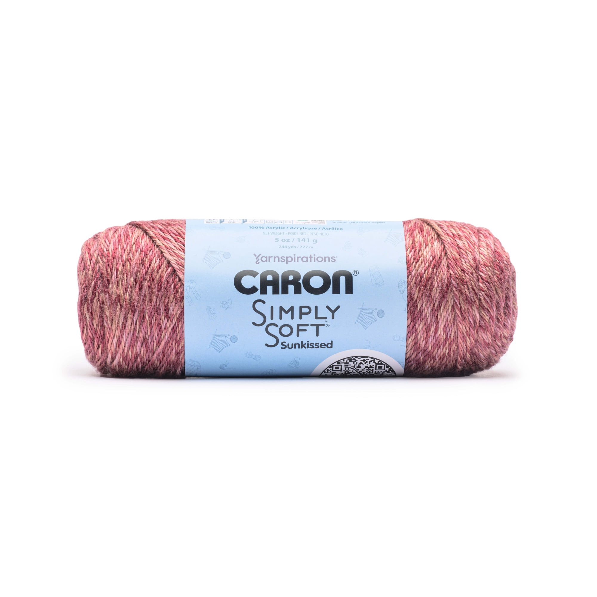 Laine acrylique Caron® Simply Soft Sunkissed™ n° 4, grosseur moyenne, coloris prune, 141 g (5 oz), 226 m (248 yards)