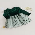 thumbnail image 3 of Baby Girls Long Sleeve O Neck Dot Print Tulle Patchwork Dresses, 3 of 9