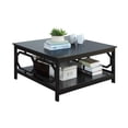 thumbnail image 4 of Convenience Concepts Omega Table Basse Carrée avec Grande Surface et Tablette Inférieure, Noir, 4 of 5