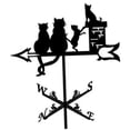 thumbnail image 1 of Almencla Practical Weather Vane Farm Garden Stake Yard Decor 55cm Tall Ornament Cat, 1 of 8