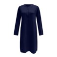 thumbnail image 4 of 2025 Robe d'Été Confortable Ample Confortable pour Femmes Couleur Unie à Manches Courtes Robe Maxi pour Femme Robe Longue Décontractée, 4 of 4