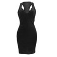 thumbnail image 3 of Fridja Womens’s Sheath Sleeveless Dress Solid Color Deep V-Neck Dress, 3 of 6