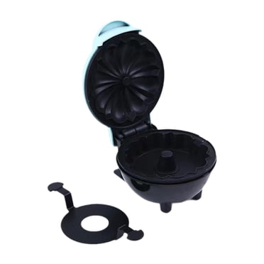 GROWTH TANK Mini Machine à Faire des Beignes Machine à Beignets Facile à Nettoyer Moule à Gâteau Portable 350 W Collation Fabrication de Beignes Antiadhésif pour Boutique de Desserts Vert