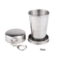 thumbnail image 2 of Leutsin Tasse Pliante en Acier Inoxydable pour Camping avec Porte-Clés, Tasse Portable pour Voyage, Plein Air, Randonnée, 2 of 2