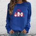 thumbnail image 2 of Pompotops Womens Summer Shirts Round-Neck Long Sleeve Tops Printed Regular Blouse Clearance, 2 of 4