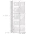 thumbnail image 3 of HOMCOM Foldable Clothes Wardrobe Closet Organizer with Storage, White, 3 of 10