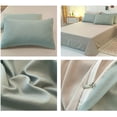 thumbnail image 4 of 4 Piece Bedding Set | Duvet Cover, Fitted Sheet & Pillowcases | Reversible Design for Student Dorm, Guest Room & Home | Soft Washed Polyester Microfiber | Twin, Full & Queen Sizes, 4 of 6