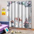 thumbnail image 2 of Abbracc 2x Imperméable Tissu Polyester Salle de Bain Rideau de Douche Décor 9 Crochets Style4, 2 of 9