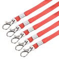 thumbnail image 1 of Unique Bargains Cordons Plats, Sangle de Cou Crochet Pivotant Porte-Étiquette de Nom Porte-Badge Rouge Lot de 50, 1 of 5