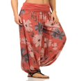 thumbnail image 3 of Ruched Waist Harem Pants for Women with Flower Print, 3 of 4