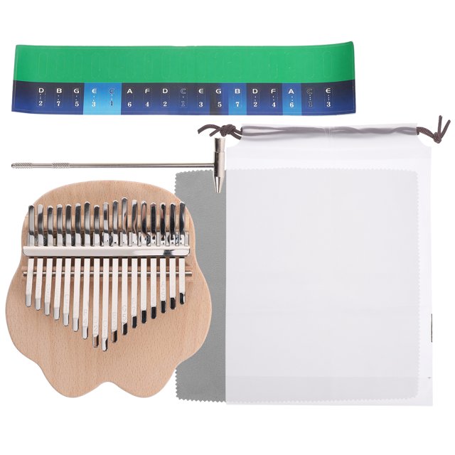 1 Ensemble Petit Kalimba 17 Touches Instrument de Musique pour Débutant Portable Kalimba