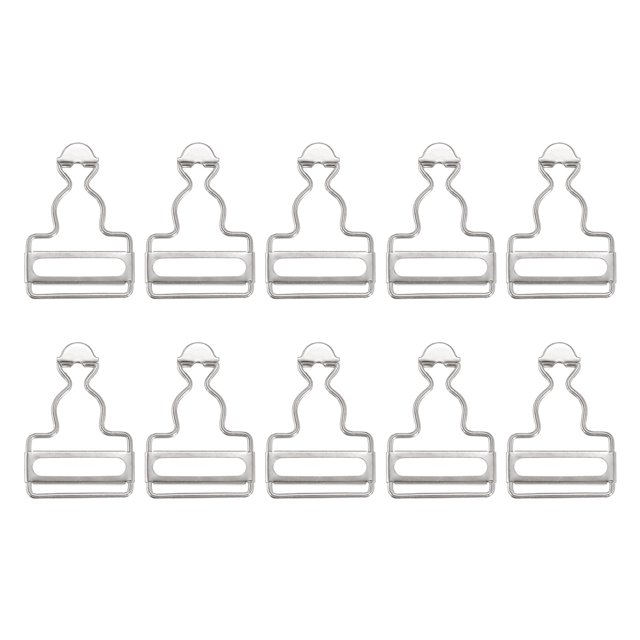 Unique Bargains Overall Buckles, 10 Pack Retro Metal Suspender Replacement Buckles 32mm
