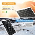 thumbnail image 3 of 18V/25W Monocrystalline Solar Panel Kit Dual USB Phone Charger Outdoor Camping Power Bank Waterproof with 12/24V 60A PWM Solar Charge Controller for RV Marine Boat Off Grid System, 3 of 8