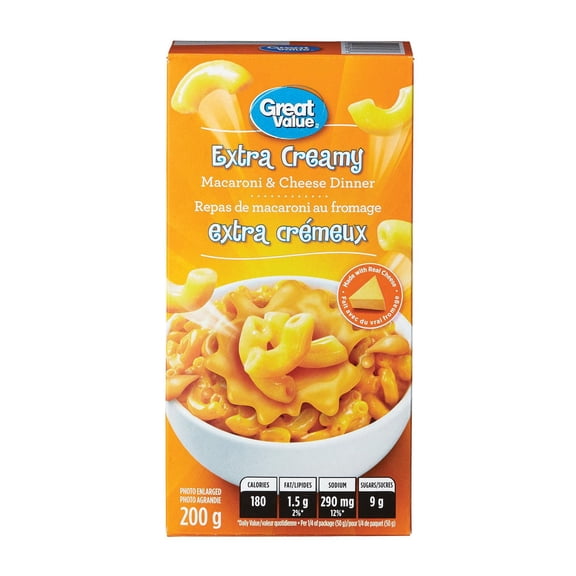Great Value Extra Creamy Macaroni and Cheese Dinner