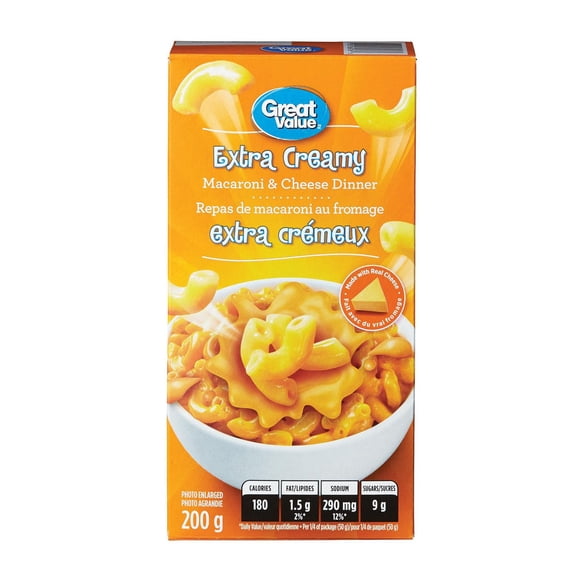 Great Value Extra Creamy Macaroni and Cheese Dinner