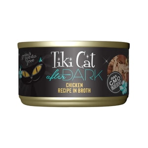 Tiki Chat après le poulet foncé haute protéine et 100% Ingrédients non OGM Aliments pour chats mouillés pour chats adultes 2.8 oz. Cans (paquet de 12)