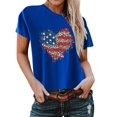 thumbnail image 1 of Birdeem T-Shirt pour Femmes d'Été Décontracté Ample Imprimé Fête de l'Indépendance à Col Rond à Manches Courtes, 1 of 3