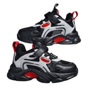 Dakaela Kids Shoes Boys Girls Platform Sneakers Athletic Running Walking Shoes Toddler Fleece Lined Winter Outdoor Shoes Red 3