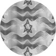 thumbnail image 1 of Ahgly Company Machine Washable Indoor Round Transitional Silver Gray Area Rugs, 4' Round, 1 of 7