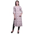 thumbnail image 1 of Bimba Tunique Droite à Manches 3/4, Hauts Imprimés, Kurta, Tenue d'Été pour Femmes, 1 of 6