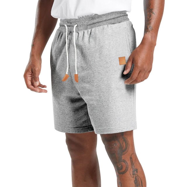 Dvkptbk Shorts Men's Cotton Elastic Drawstring Color Sports Pocket Shorts on Clearance