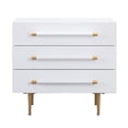 thumbnail image 2 of Trident White Acacia Wood Nightstand, 2 of 8