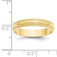 thumbnail image 4 of Bague Demi-Ronde 10KY 4 mm LTW à Grain de Mil Taille 12 Taille 12, 4 of 4
