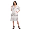 thumbnail image 3 of Moomaya Robe Imprimée Longueur Genou pour Femmes Grande Taille Vêtements Décontractés Tenue d'Été, 3 of 4
