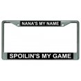 thumbnail image 1 of Nana's My Name Spoilin's My Game Chrome License Plate Frame, 1 of 2