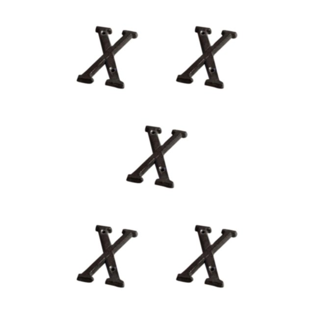 Maytalsory Metal House Number Plaque Durable And Rustproof Easy To Install Metal Letters House Numbers Iron Decoration Doorplate B17--X 5Set