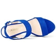 thumbnail image 4 of BLISSFUL STEP Women's Slingback Platform Chunky Heeled Sandals, 4 of 7
