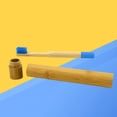 thumbnail image 4 of MesaSe Natural Bamboo Toothbrush Biodegradable Wooden Eco-friendly Toothbrush with Bamboo Storage Tube(Blue), 4 of 10