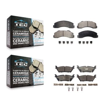 TEC Front Rear Ceramic Brake Pads Kit for Car 2015-2017 Ford F-150 with Electric Parking KTC-100518