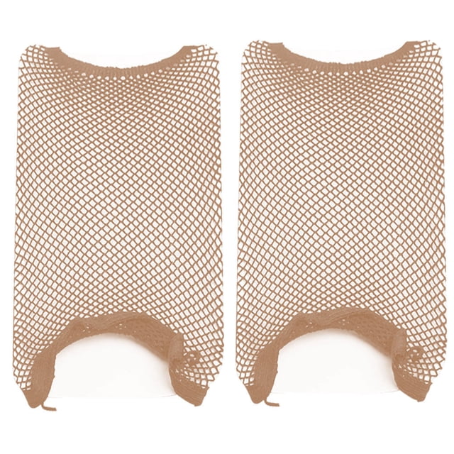 serony 2pcs/set Wig Cap Elastic Nylon Hair Net Unisex Snood Cosplay Party Hairdressing Accessories, Two-Open, Skin Color